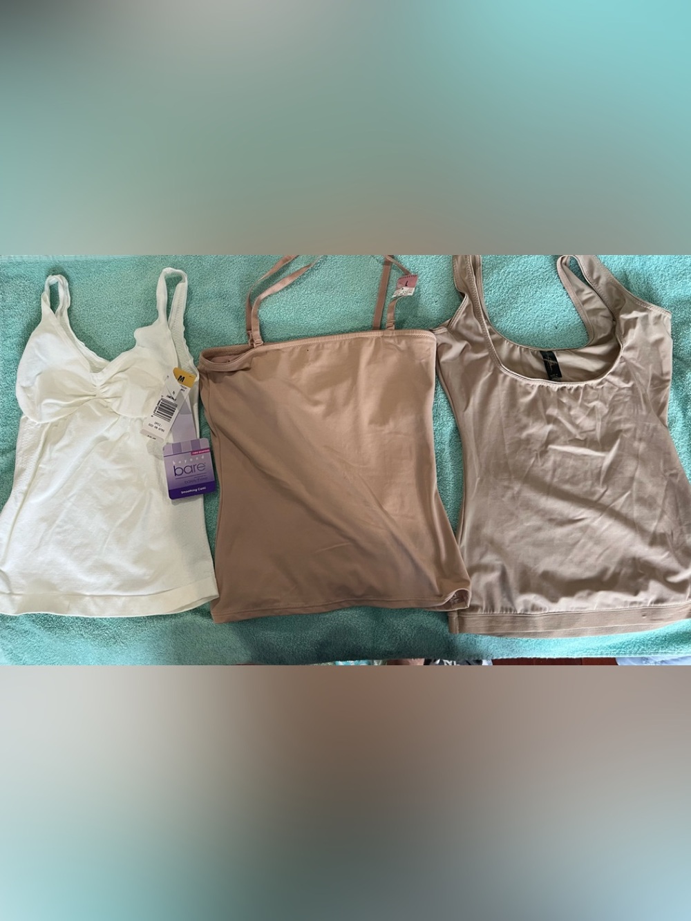 Women’s Seamless Camisole Tank Top - Beige, White